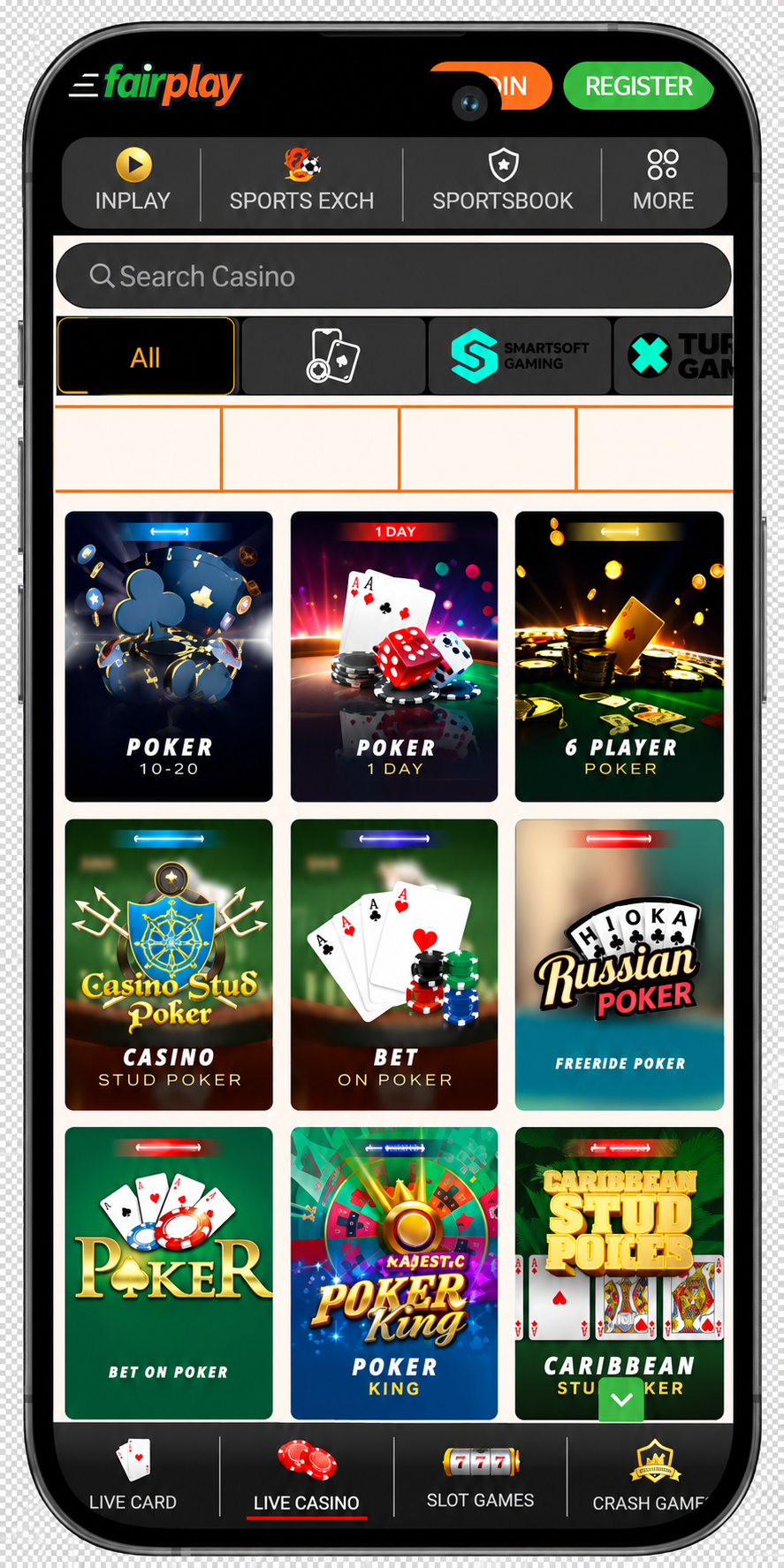 FairPlay mobile gaming section
